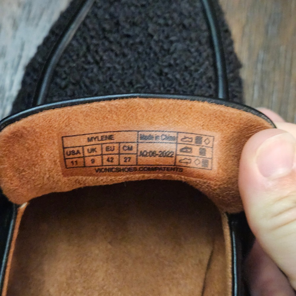 Vionic Mylene Loafer Womens 11 Black Boucle Fabric Orthotic Flats Career Texture - Picture 10 of 10